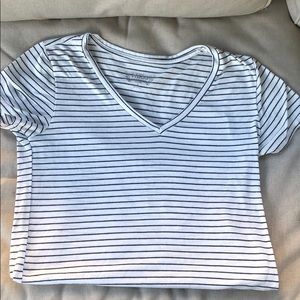Black and White striped tee